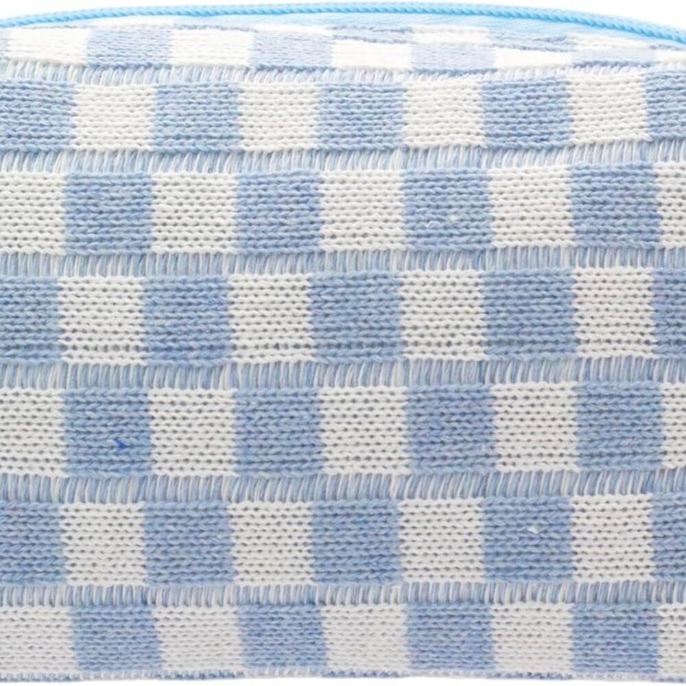 Checkered Makeup Bag for Purse Portable Zipper Make Up Pouch Small Cosmetic Case
